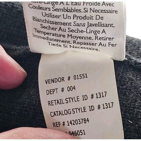 Eddie Bauer Gray Sweater Fair Isle Nordic Ski Lodge VTGY2K Grandpacore 50" Chest - Picture 7 of 7